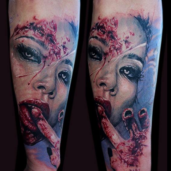 Blood Thirst Realistic tattoo by Jak Connolly