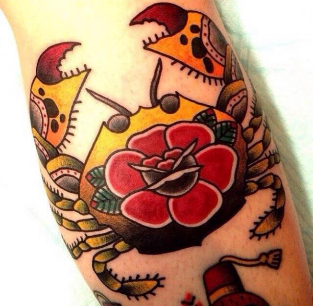 New School Rose Cancer tattoo by Chopstick Tattoo