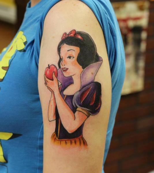 Apple Snow White tattoo by Bloodlines Gallery