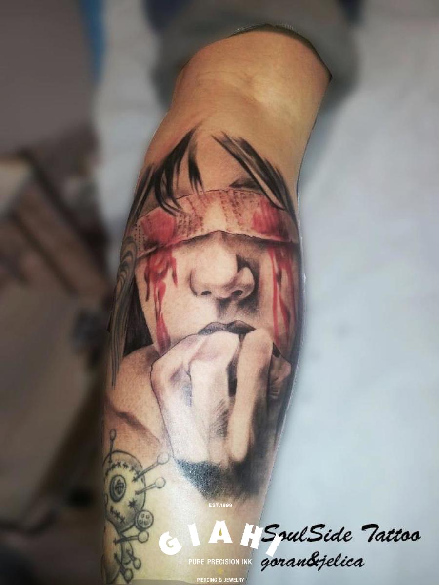 Bloody Eyes Realistic tattoo by Goran Petrovic