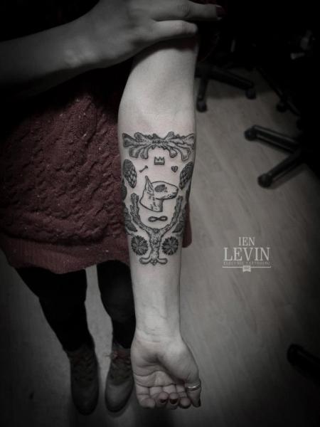 Bullterrier Mash up Dotwork tattoo by Ien Levin