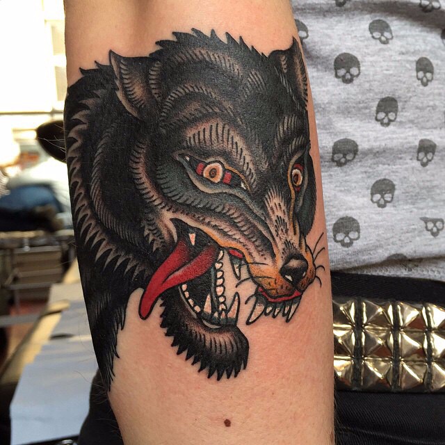 Crazy Coyote tattoo by Alfredo Guarracino