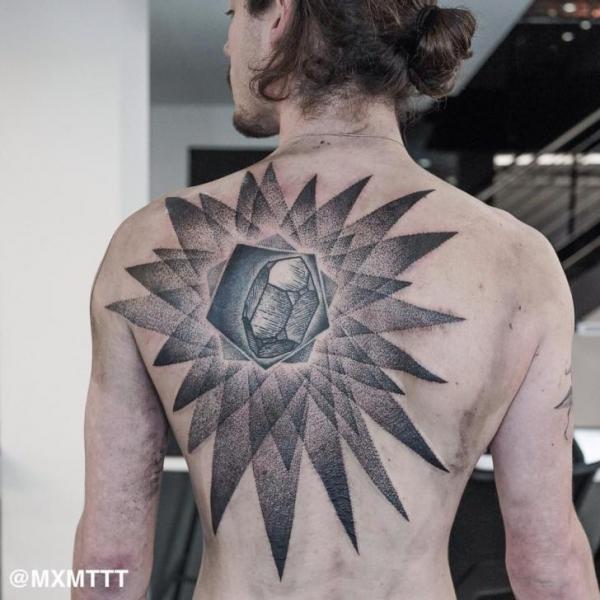 Dimond Shining Dotwork tattoo by MXM