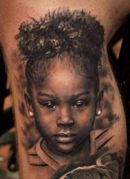 Little Girl Realistic tattoo by Georgi Kodzhabashev