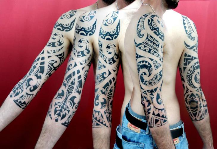 Maori Blackwork tattoo sleeve by Skin Deep Art
