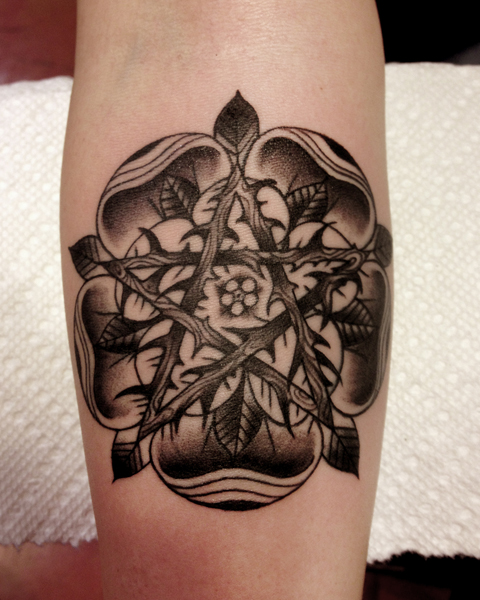 Pentagram Dotwork tattoo by Three Kings Tattoo