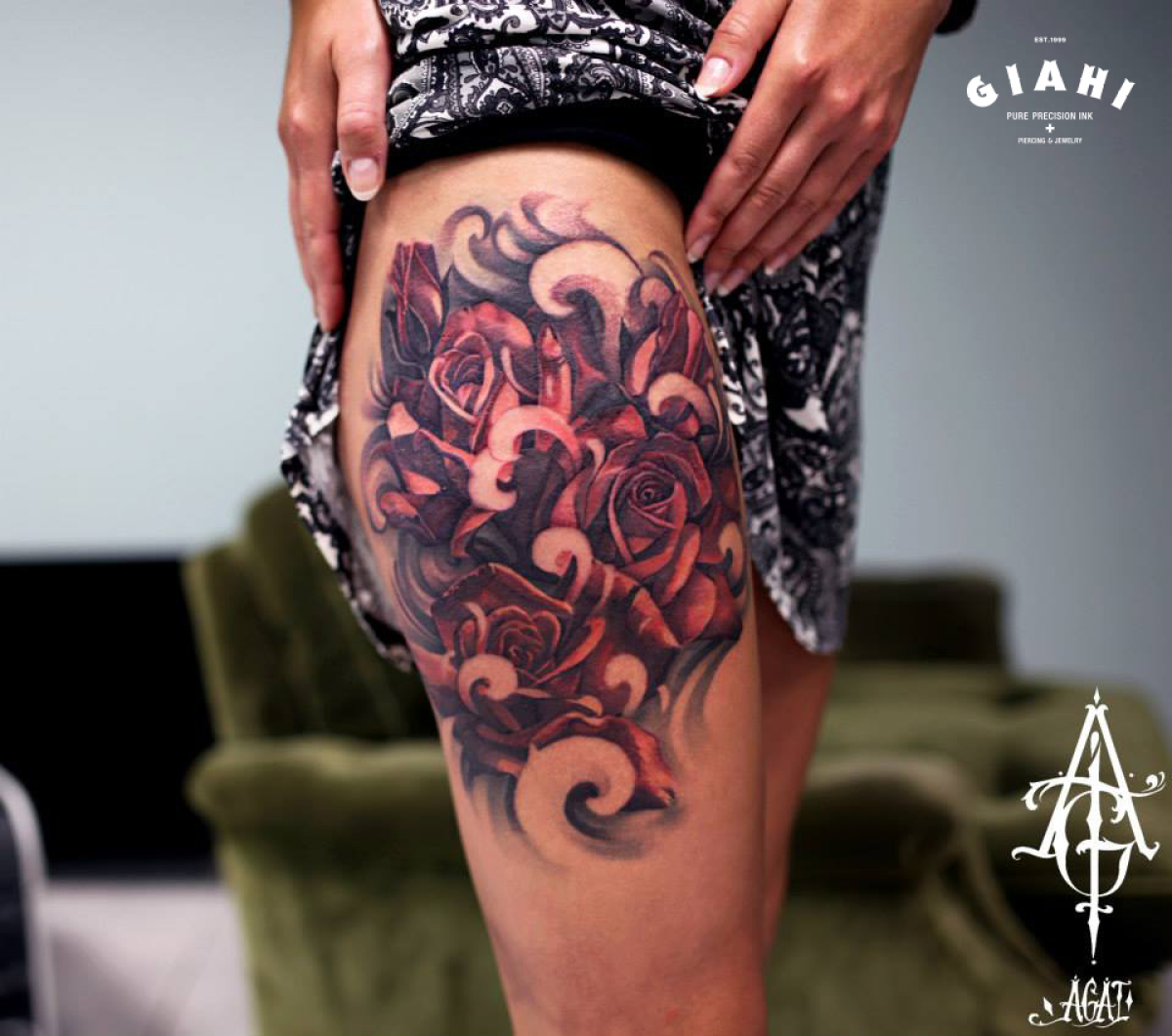 Rose Bouquet tattoo by Agat Artemji