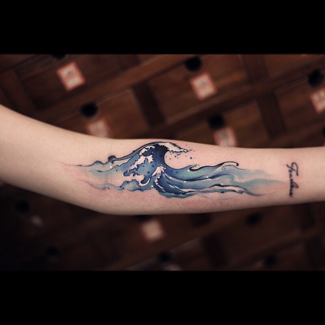 Arm Wave tattoo by