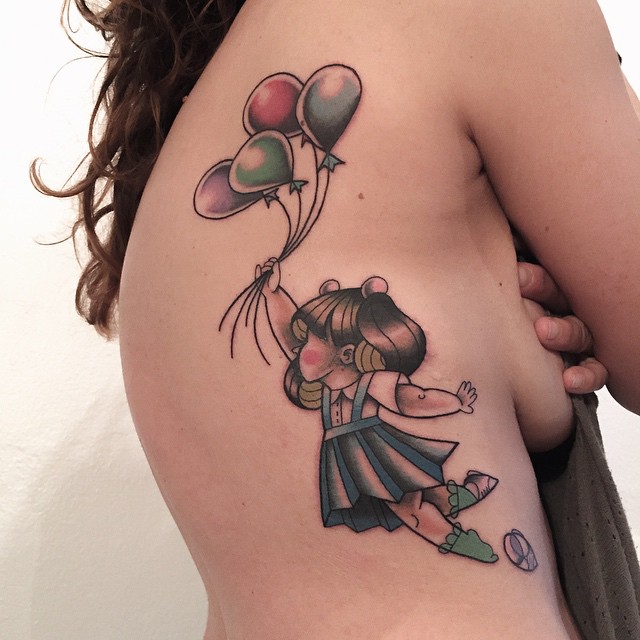 Fly Balloons Body tattoo