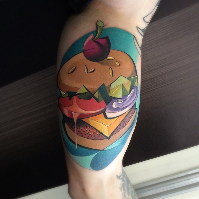 Tasty Hamburger tattoo