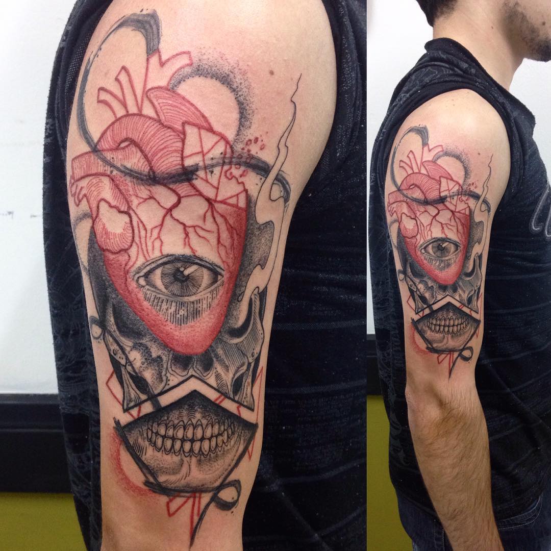 Abstract Skull Tattoo