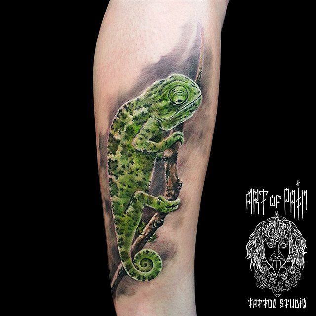Chameleon Tattoo on Arm