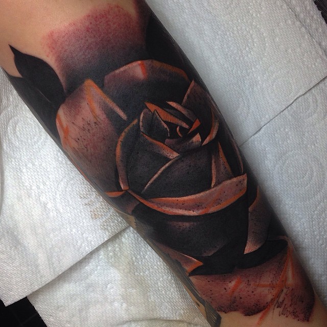Metal Like Rose Tattoo