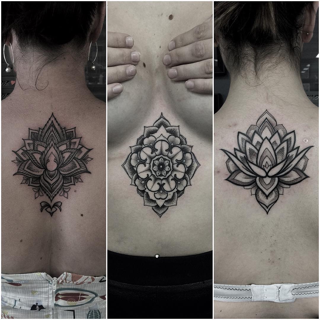 different mandala tattoos by one tattoo artist