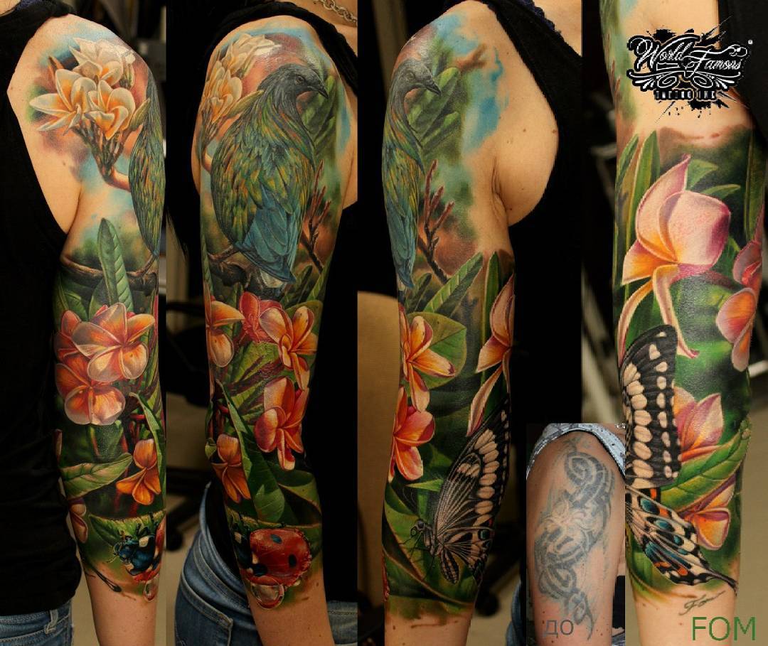 Tattoo sleeve of nature