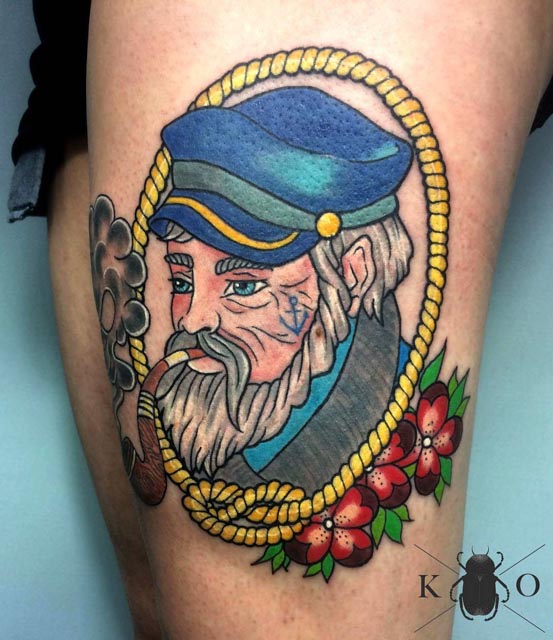 nautical tattoo captain