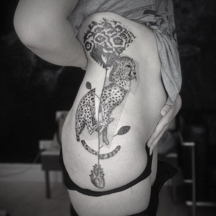 leopard side tattoo life