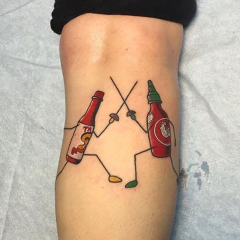ketchup tattoo design