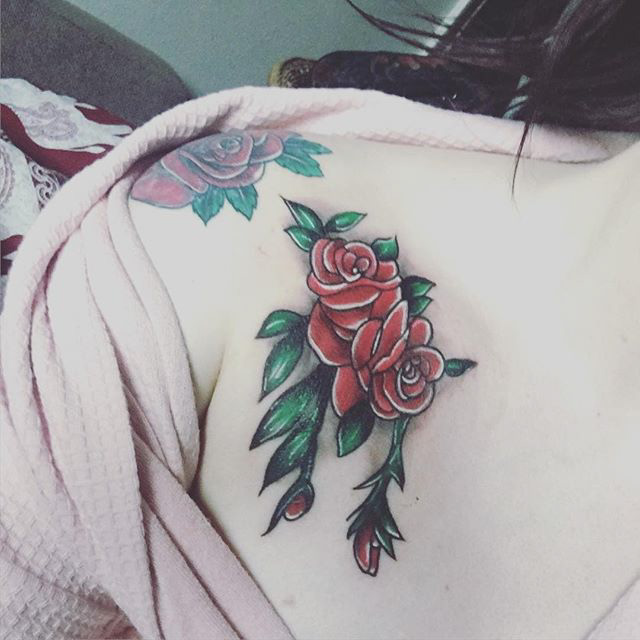 Traditional Tattoo Roses by Em Fulloway