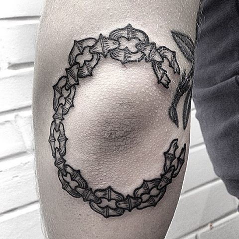 Broken Chain Tattoo by bravedepth
