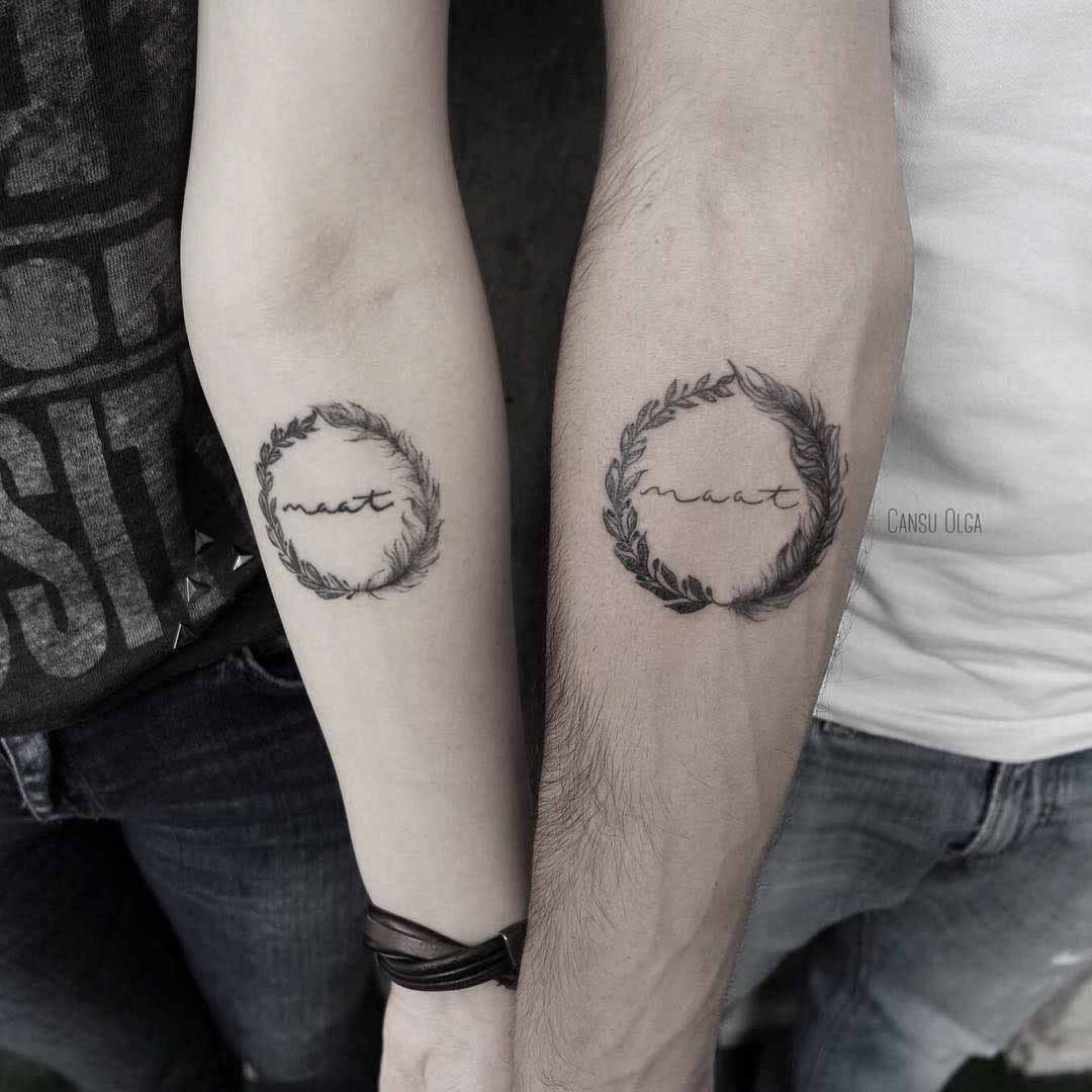 circle tattoo for couples