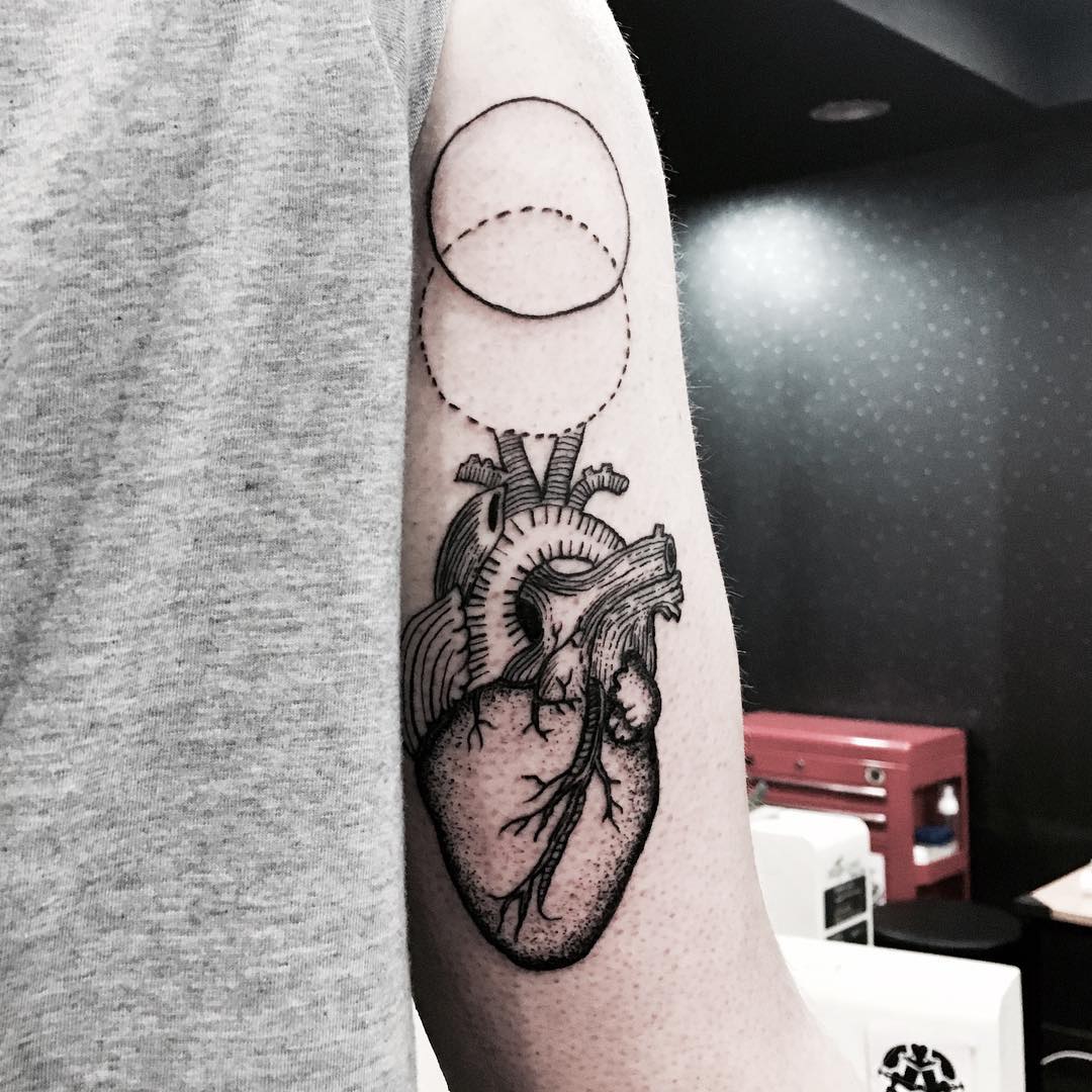 Heart Tricep Tattoo by naleak