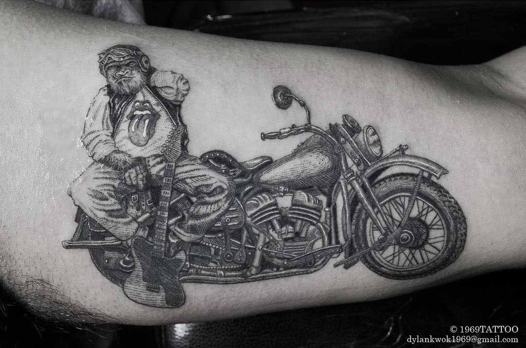 Biker Tattoo on Bicep