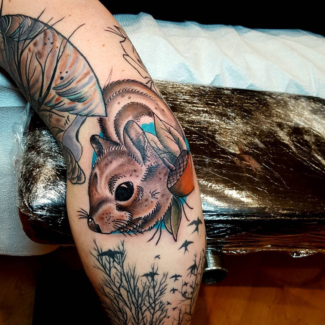 Tattoo Squirrel by maxmillettetattoos