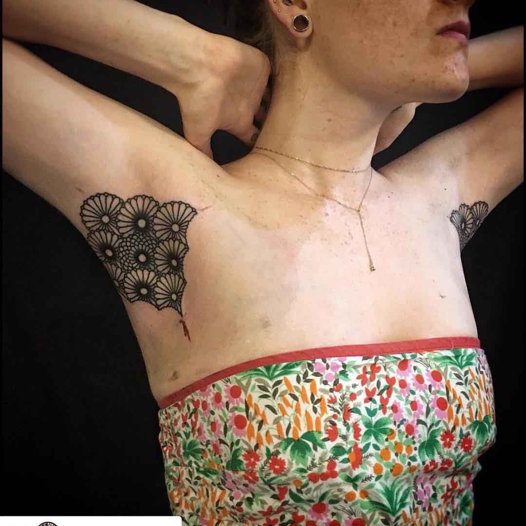 Girl Armpit Tattoo by bastienjean
