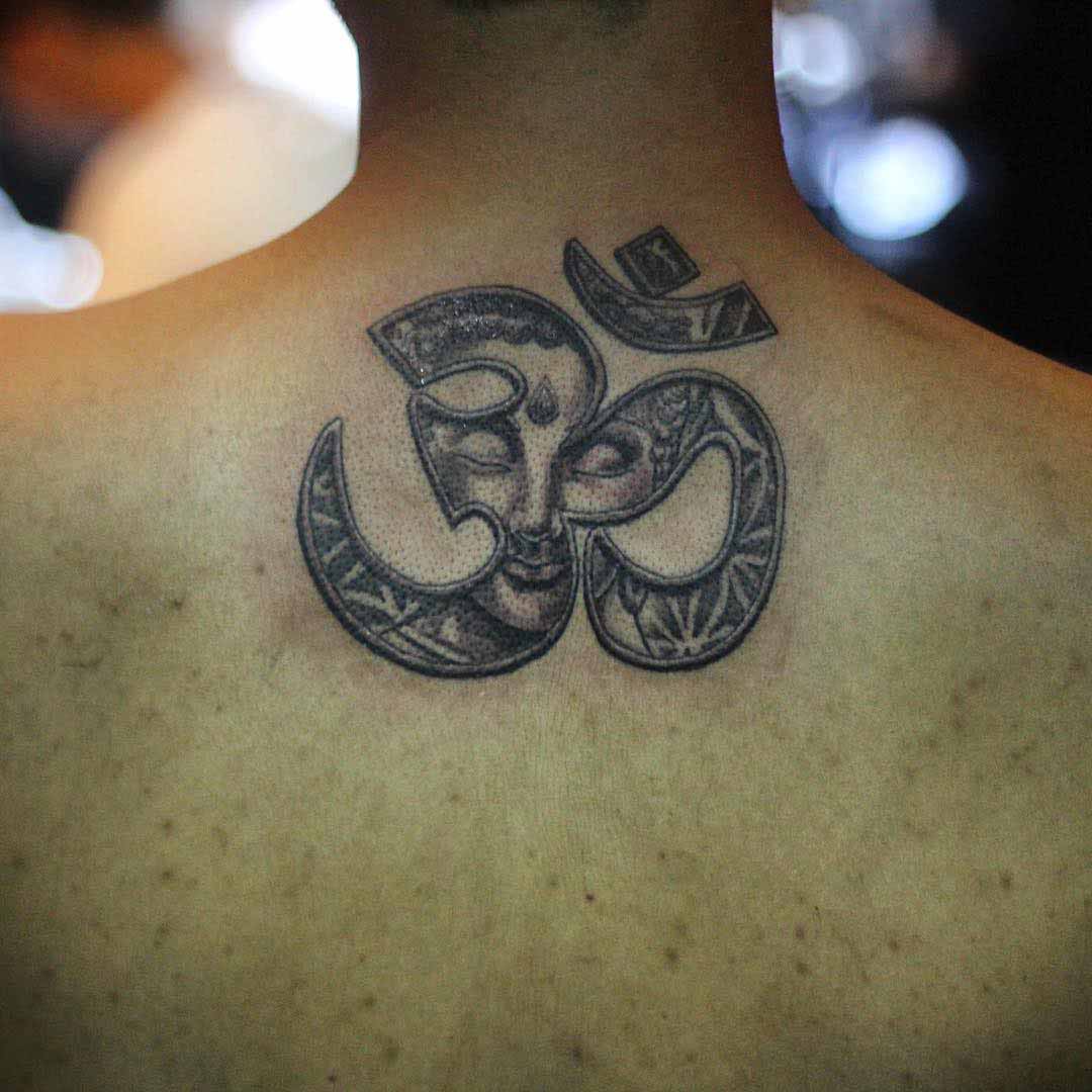 Hindu Lower Nape Tattoo by chiraag3