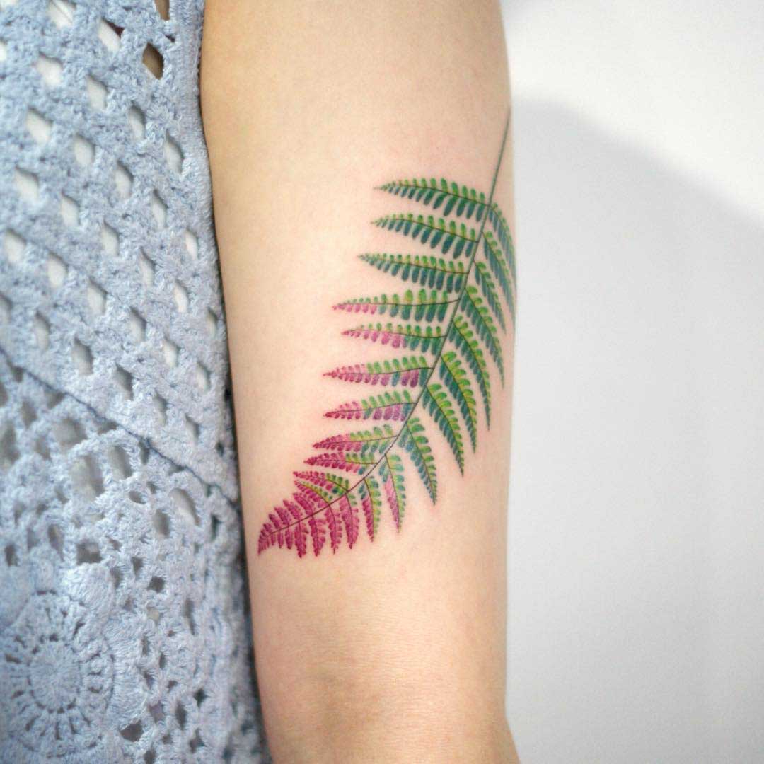 tattoo fern leaf
