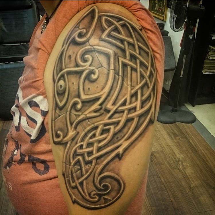 Celtic Shoulder Tattoo by Don Kos
