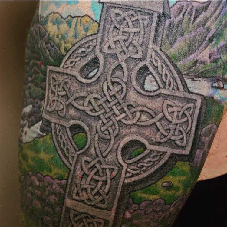 Celtic Tattoo Cross by Scottie DeVille