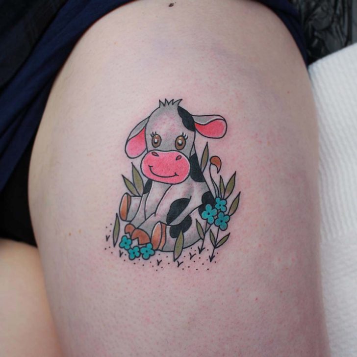 Cute Baby Cow Tattoo Best Tattoo Ideas Gallery