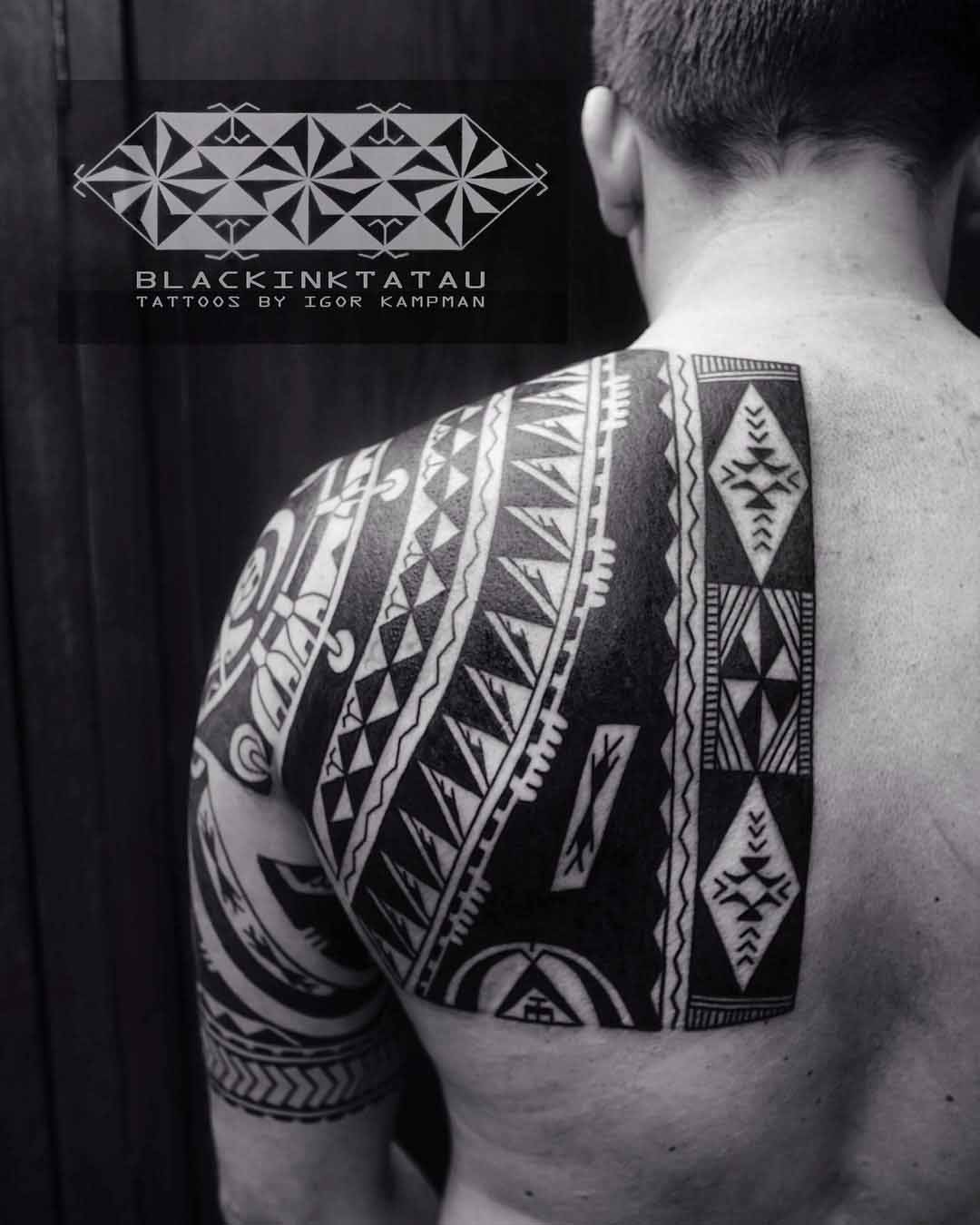 Shoulder Blade Maori Tattoo by Igor Kampman