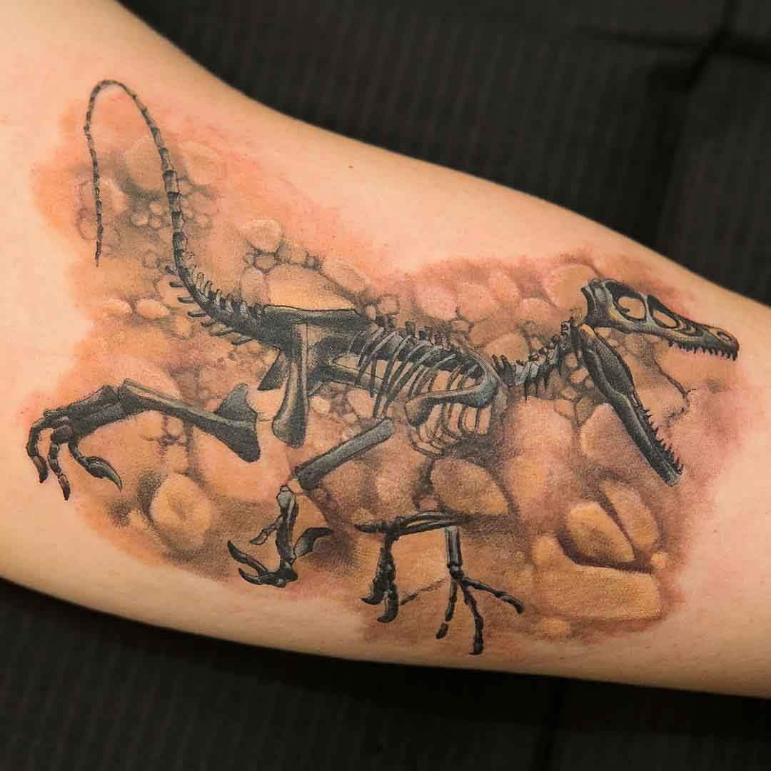 fossil tattoo dinosaur