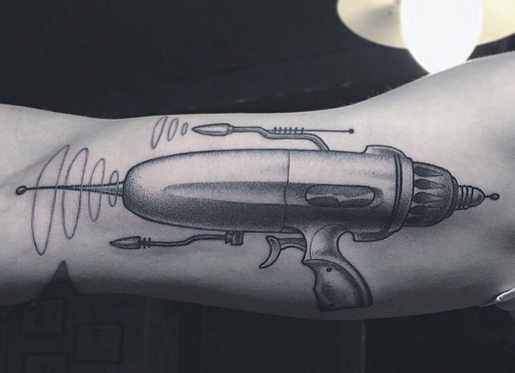 blaster dotwork tattoo