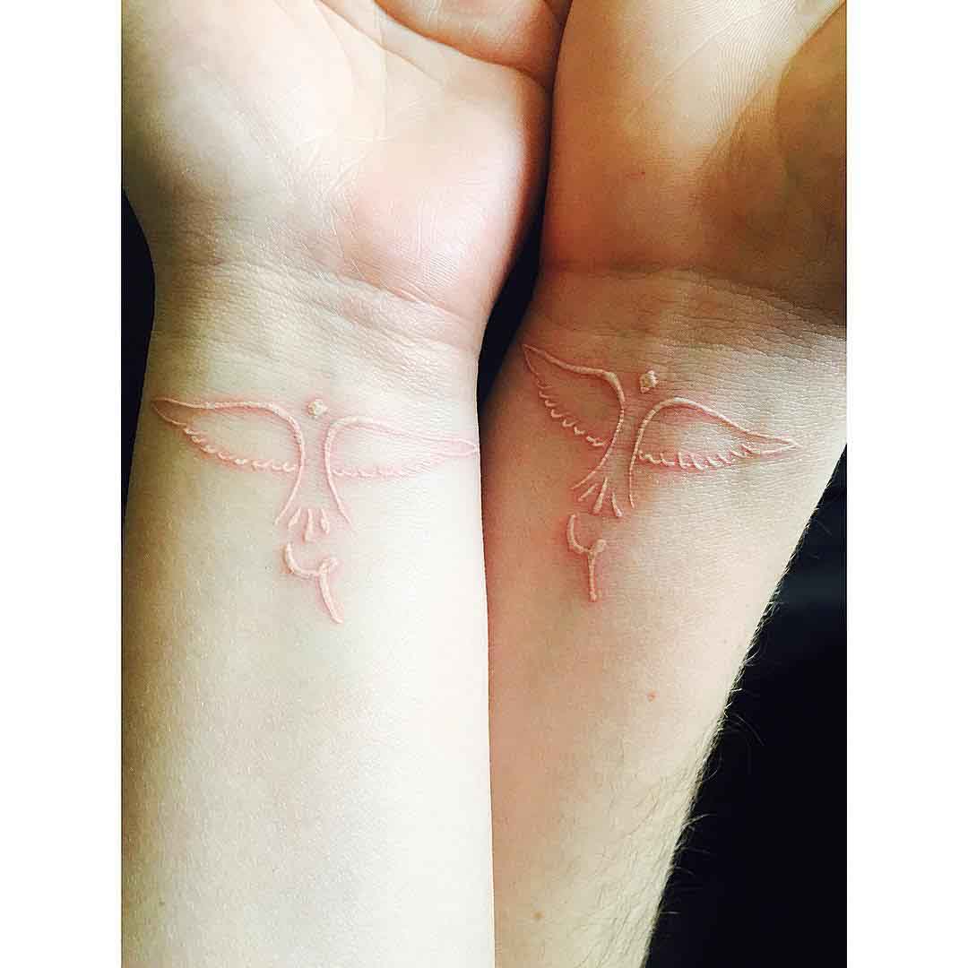White Doves Couple Tattoos by Jael Araya
