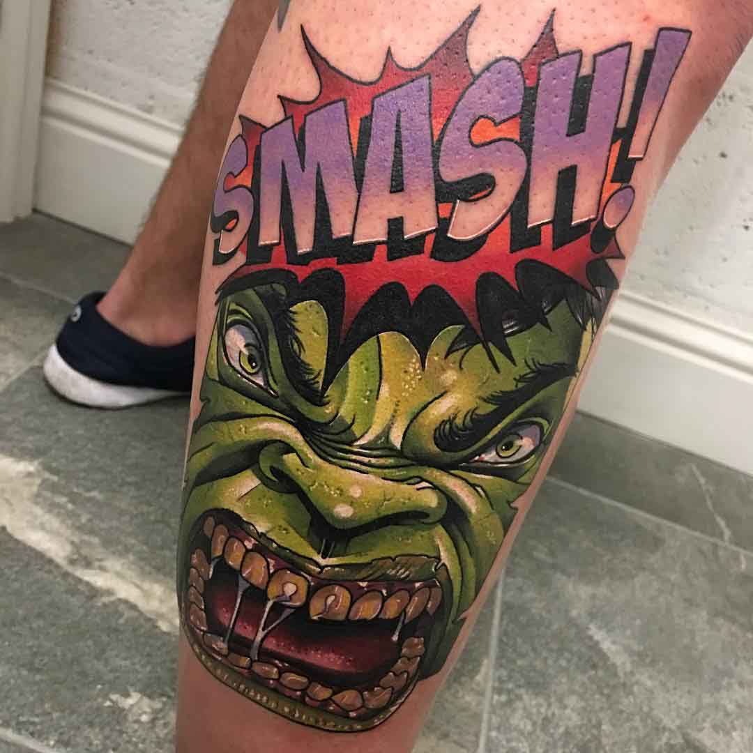 Comic book Hul Tattoo Smash