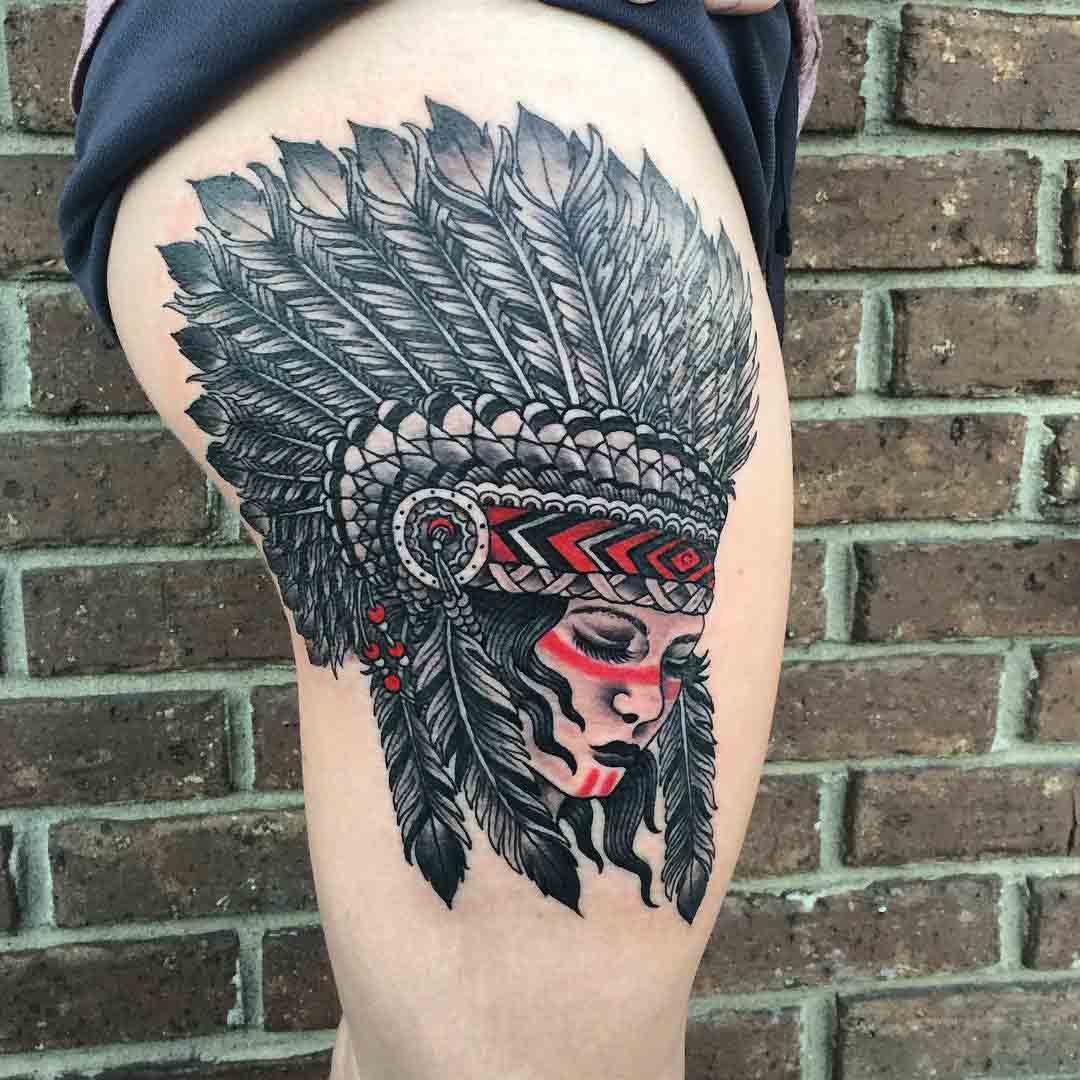 hip tattoo indian woman