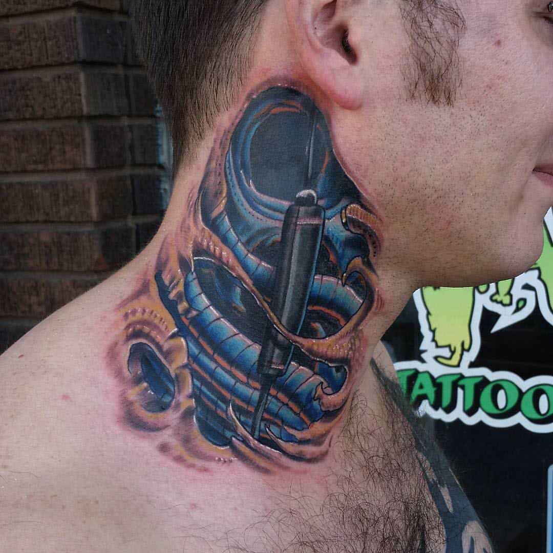 neck tattoo organical