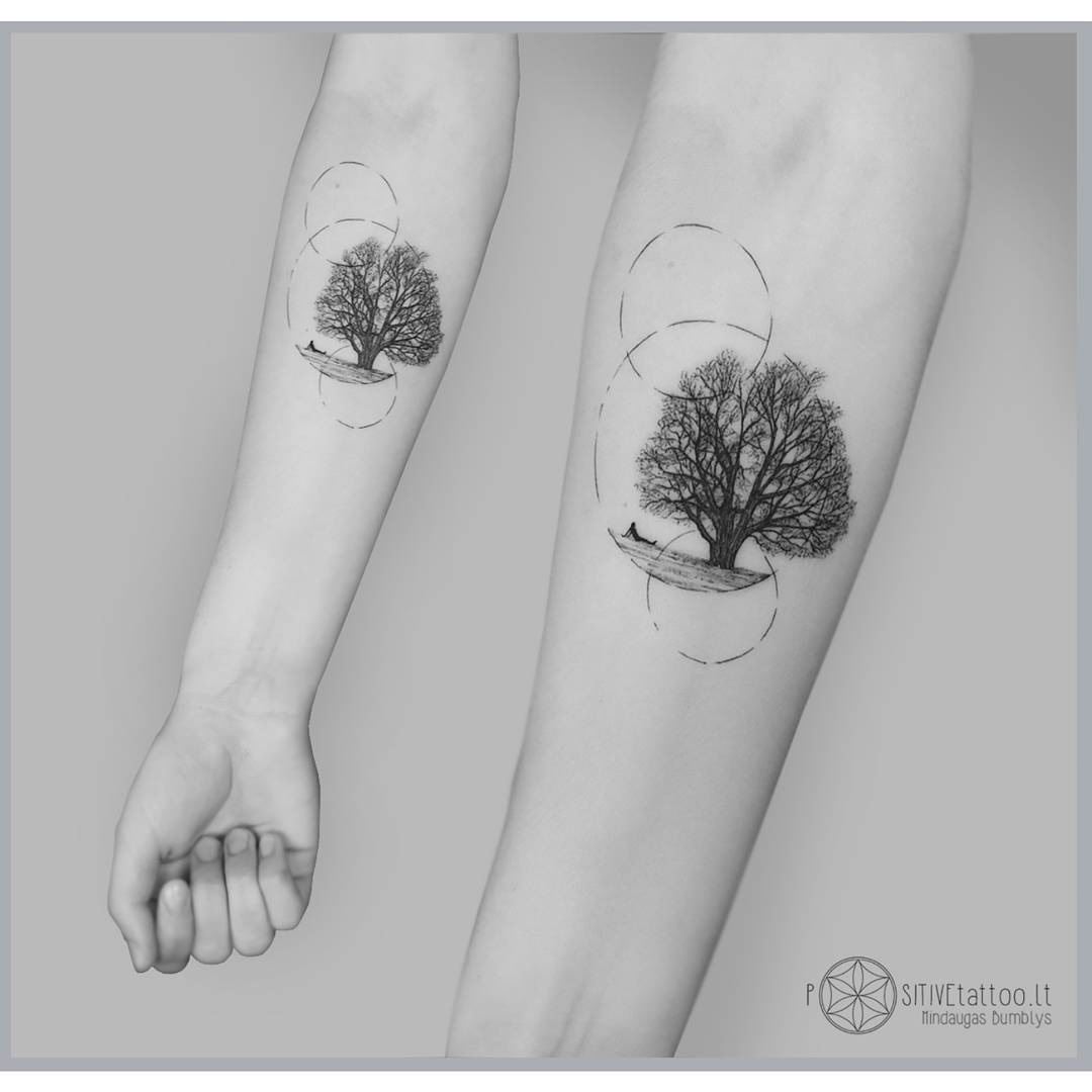 arm tattoo tree of solitude