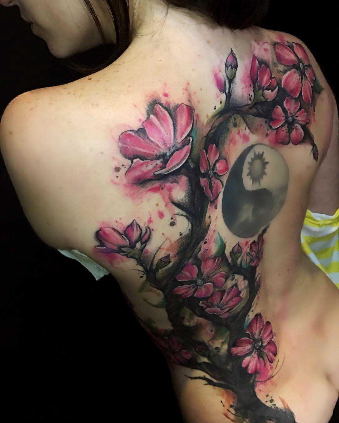 back blossom tattoo