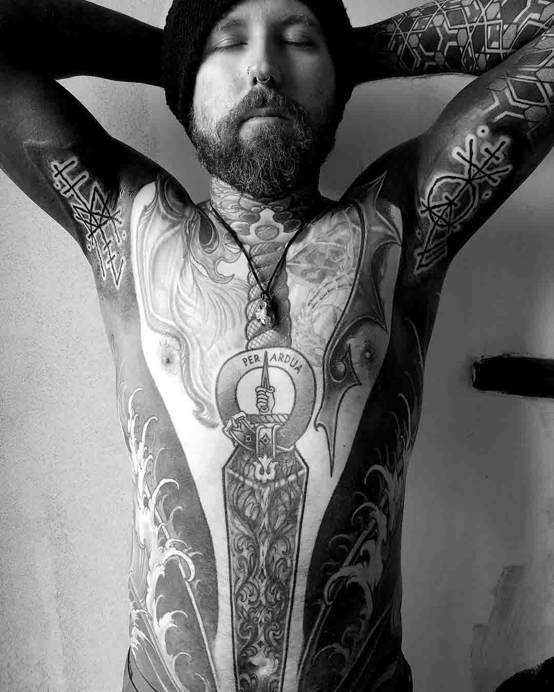 runic tattoos on armpits