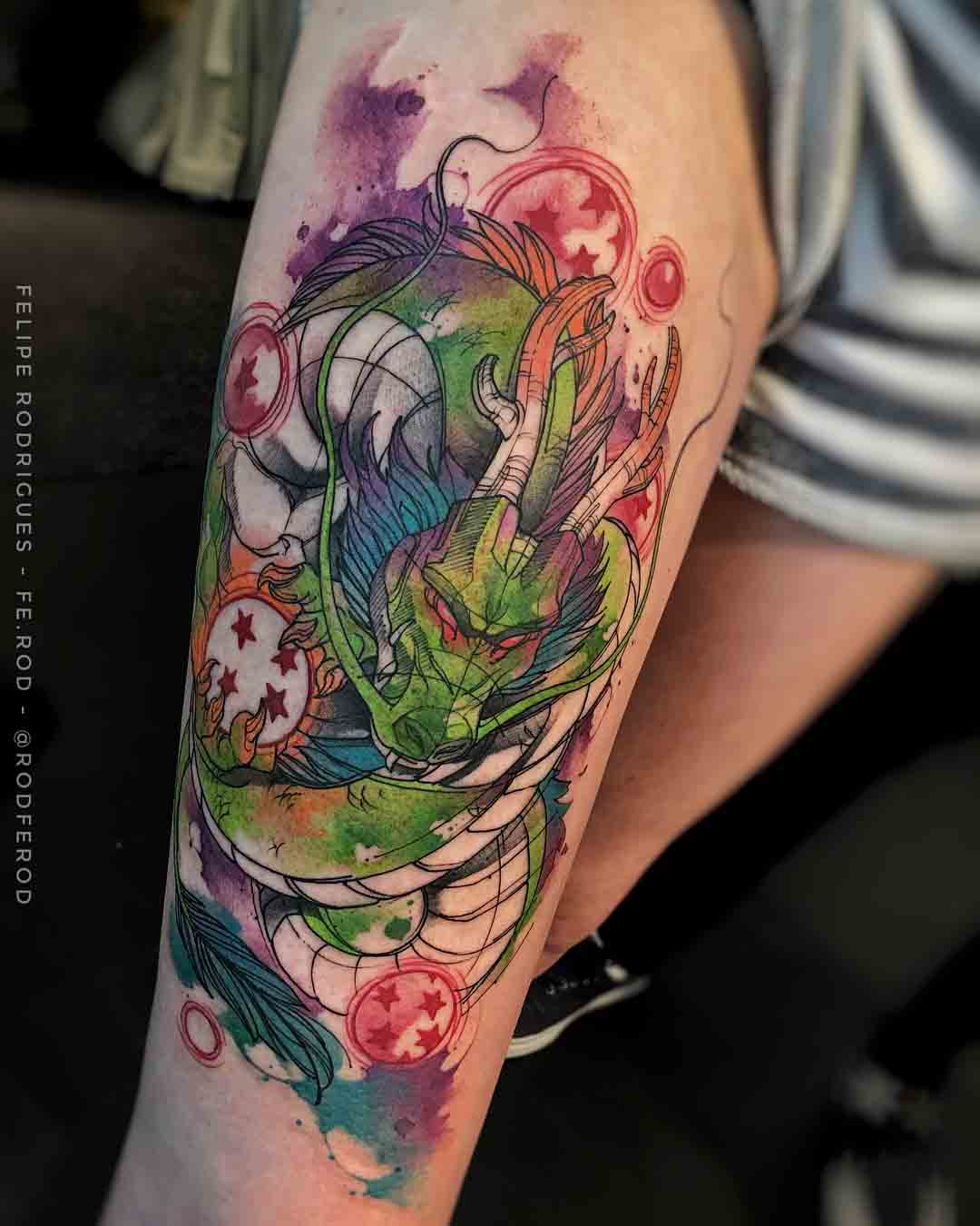 thigh tattoo dragon