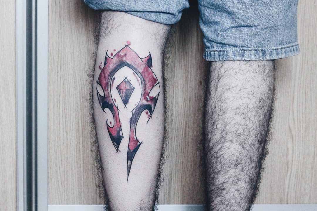 calf tattoo world of warcraft