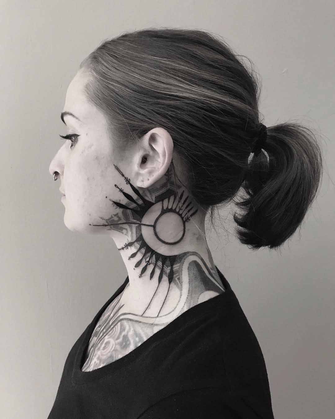 neck tattoo geometry