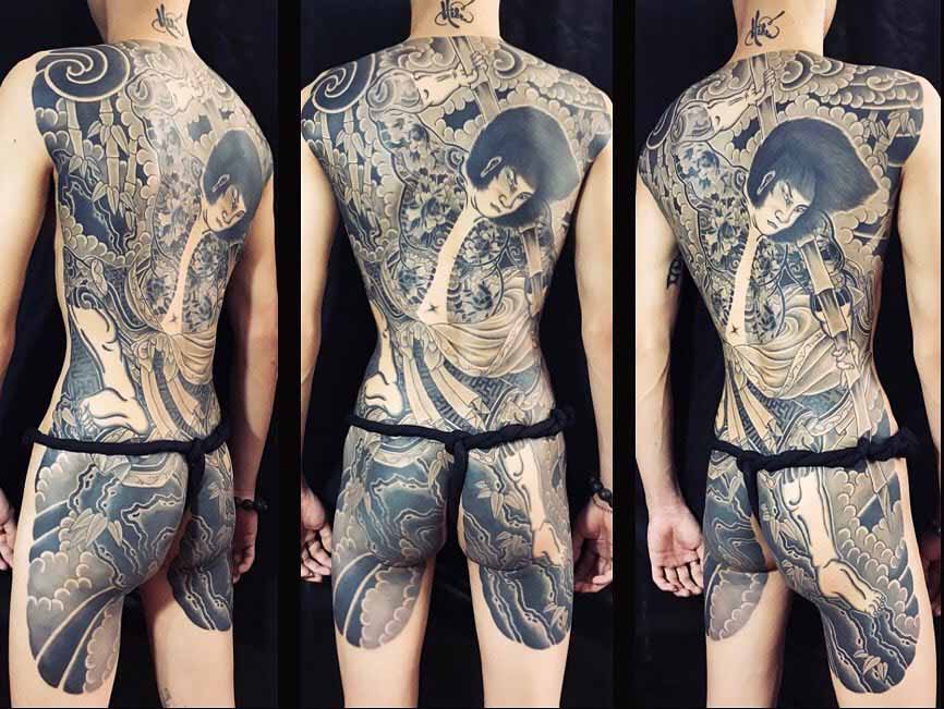 full back yakuza tattoo