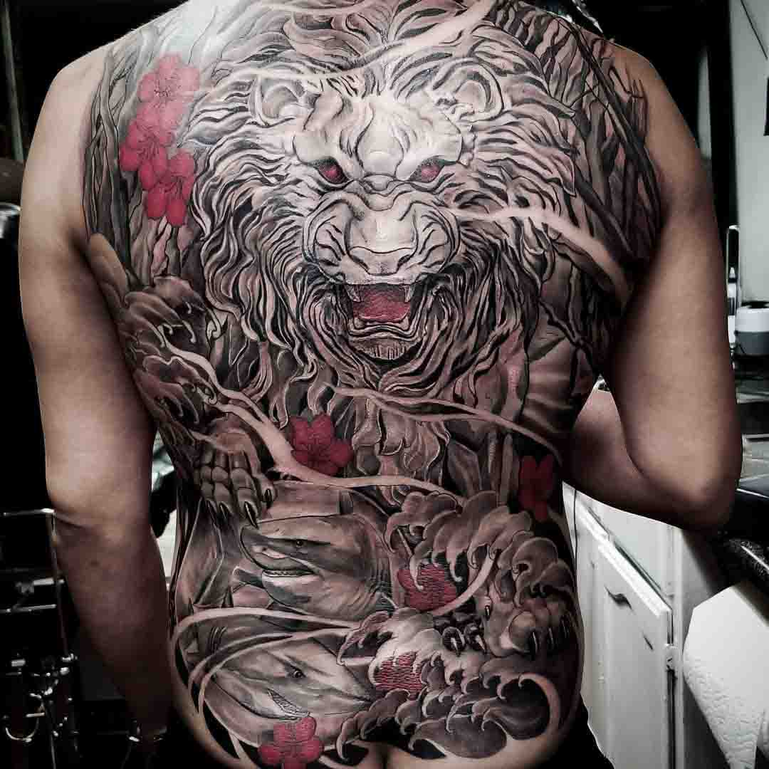 back tattoo oriental