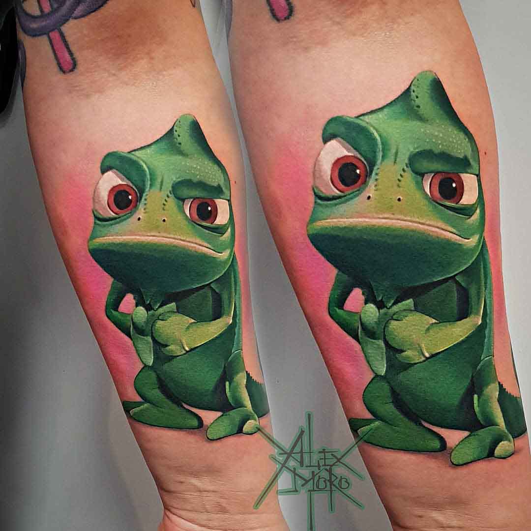 chameleon tattoo tangled Pascal